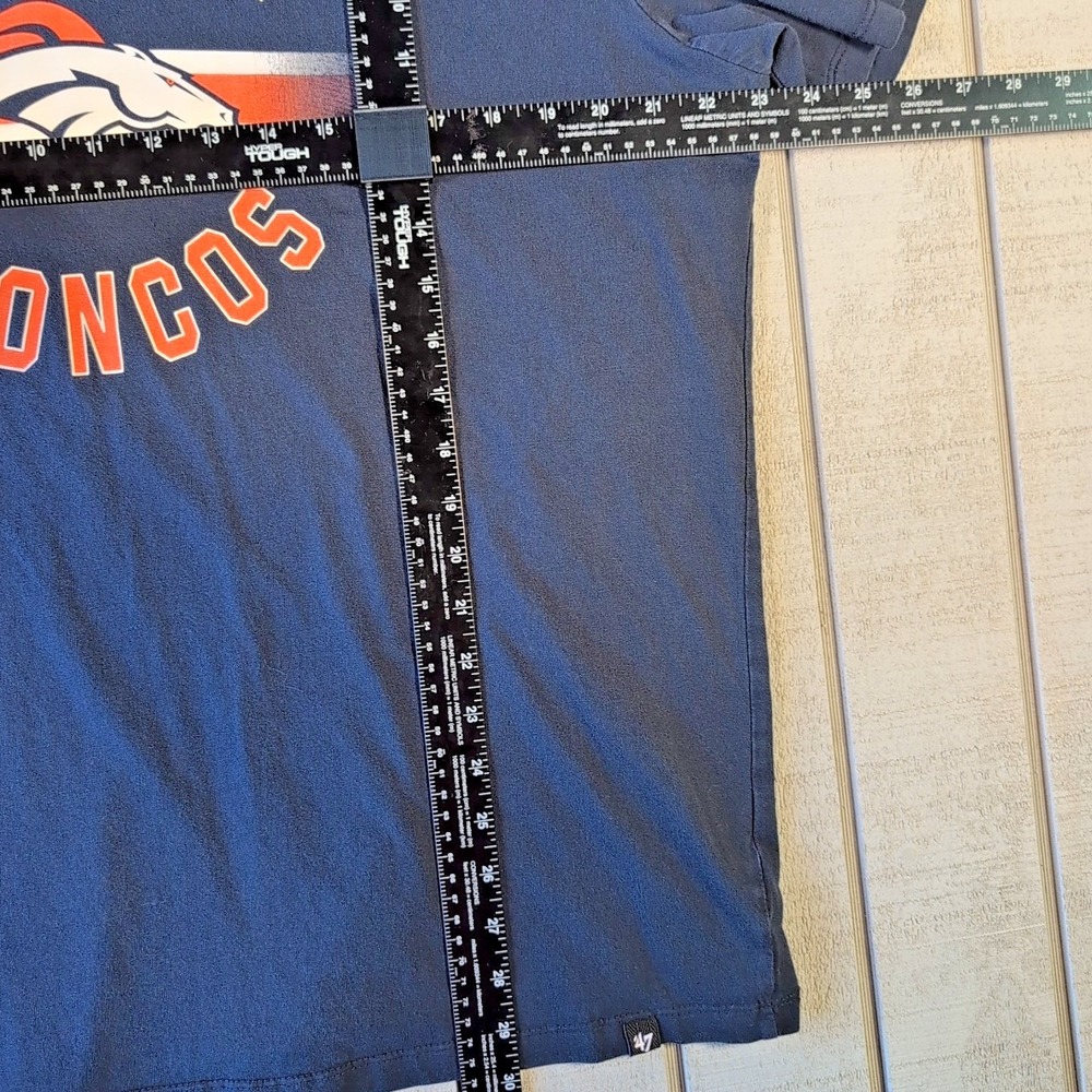 47 Brand‎ Denver Broncos T-Shirt Women's Size XXL Blue Cotton Short Sleeve Shirt - Picture 5 of 7